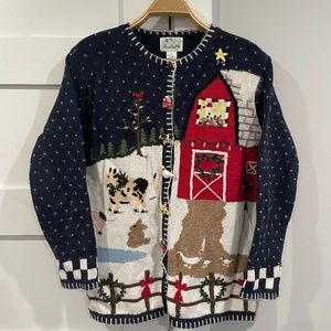 Amazing/Ugly Christmas Sweater Cardigan - Small